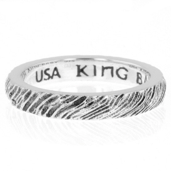 Slashed Texture Stackable Ring