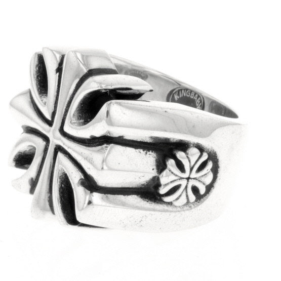 king baby men's gothic cross ring