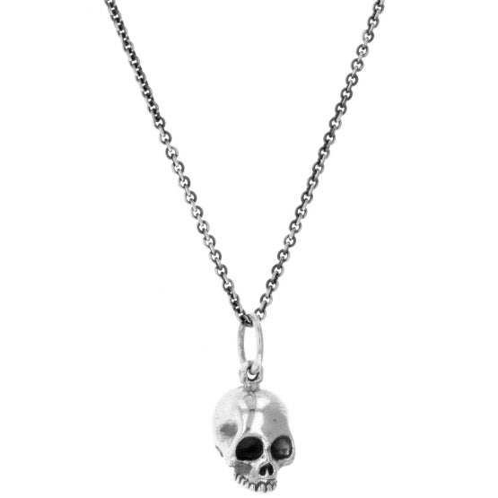 Micro Skull Pendant on Micro Rolo Chain