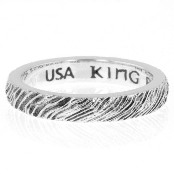 Slashed Texture Stackable Ring