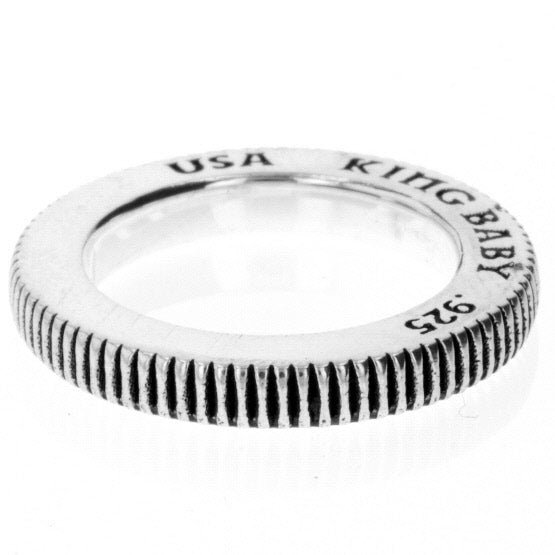 king baby men's silver coin ring