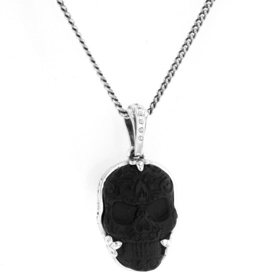 King Baby Jet Baroque Skull Pendant