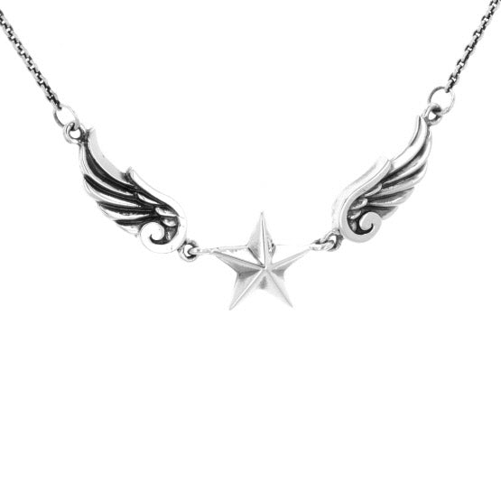 king baby wing star necklace