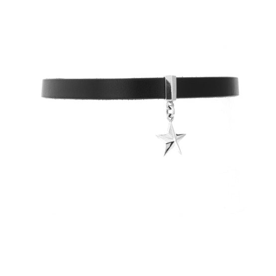 Leather Choker with a Star