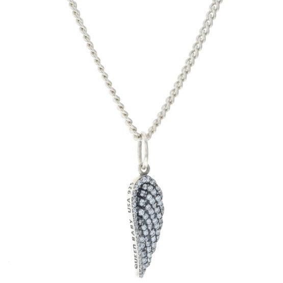 Pave CZ Wing Pendant