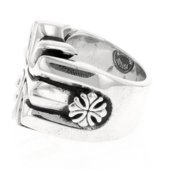 king baby men's gothic cross ring