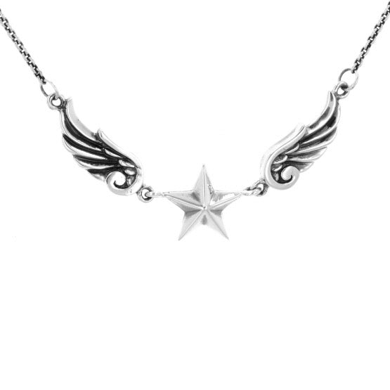 king baby wing star necklace
