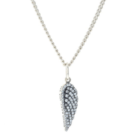 Pave CZ Wing Pendant