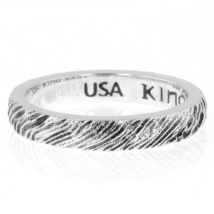 Slashed Texture Stackable Ring