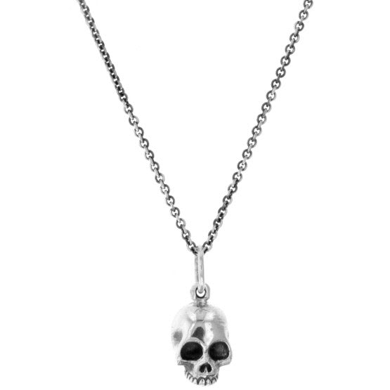 Micro Skull Pendant on Micro Rolo Chain