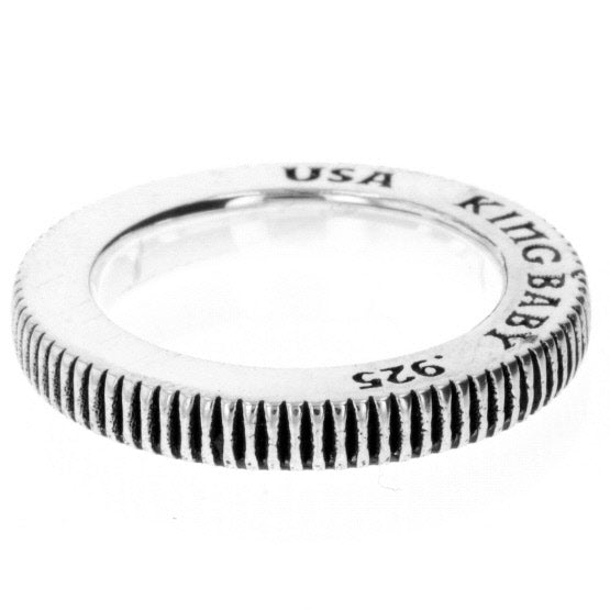 king baby men's silver coin ring