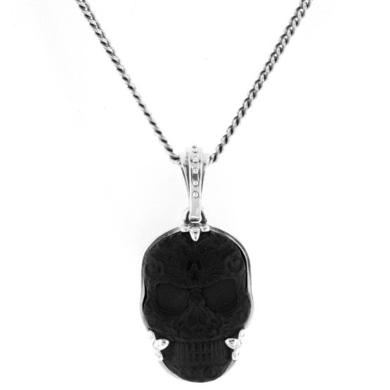 King Baby Jet Baroque Skull Pendant