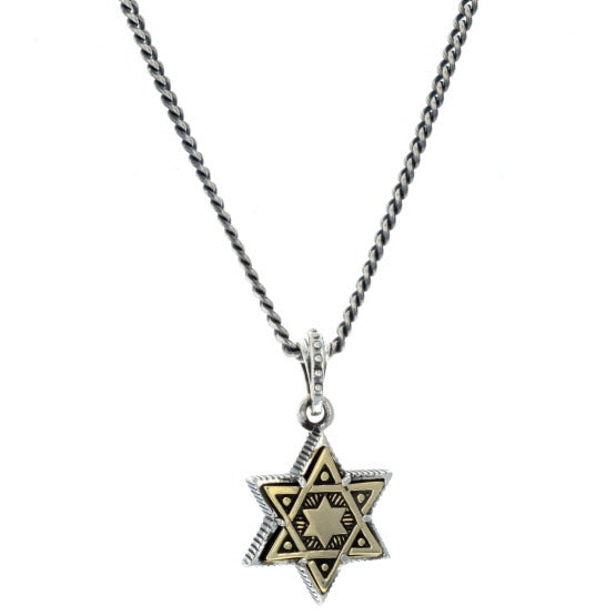 king baby large star of david pendant with gold alloy