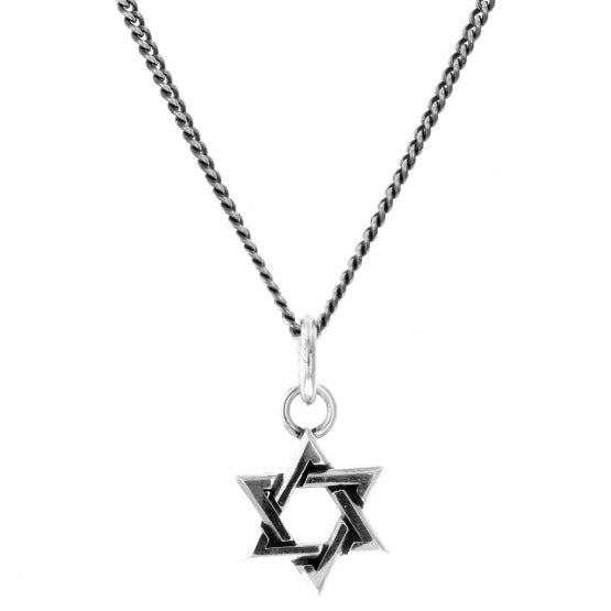 king baby silver star of david pendant