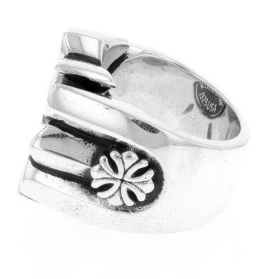 king baby men's gothic cross ring