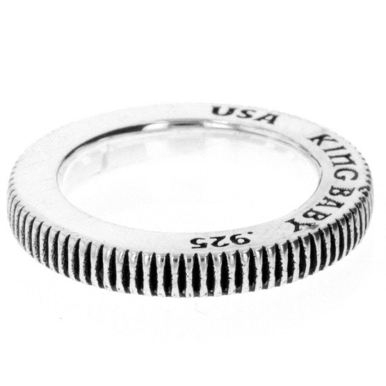 king baby men's silver coin ring