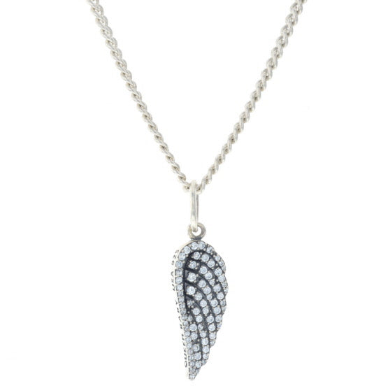 Pave CZ Wing Pendant