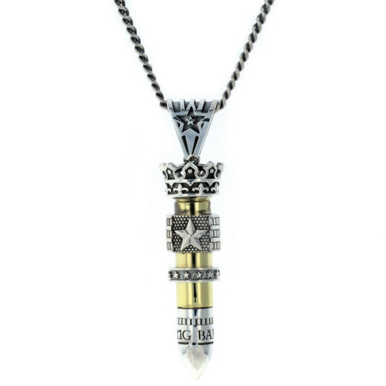 king baby 38 special bullet pendant with flag