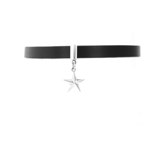 Leather Choker with a Star