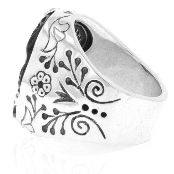 Carved Dead Skull Ring For Women | Womens Rings - Skull – King Baby