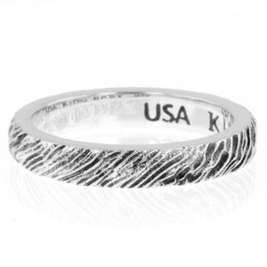 Slashed Texture Stackable Ring