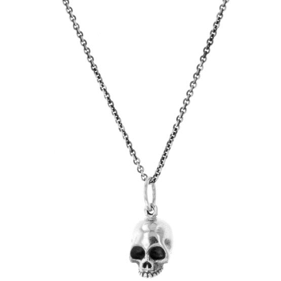 Micro Skull Pendant on Micro Rolo Chain