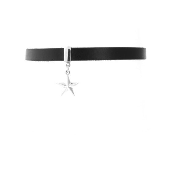 Leather Choker with a Star