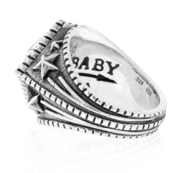 king baby mens diamond star ring