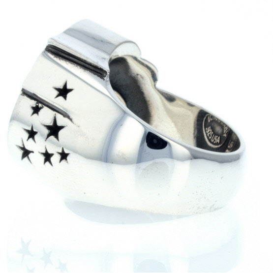 Eagle Star Signet Ring with Gold Star