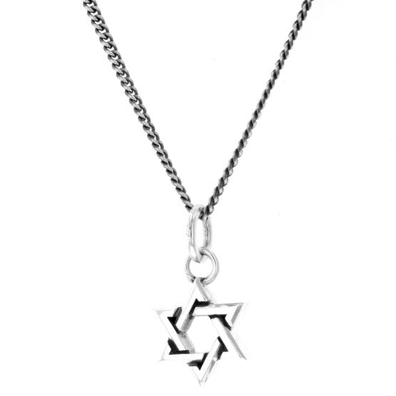 king baby silver star of david pendant