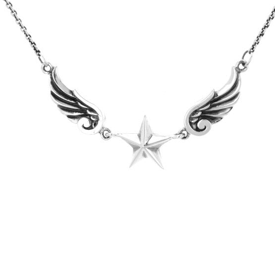 king baby wing star necklace