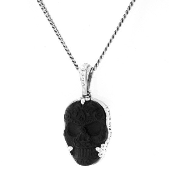 King Baby Jet Baroque Skull Pendant
