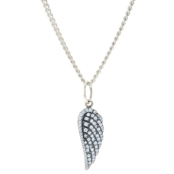 Pave CZ Wing Pendant