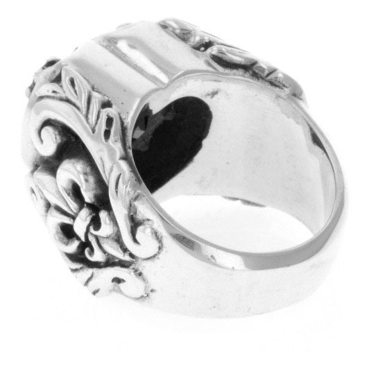 king baby black heart cz ring