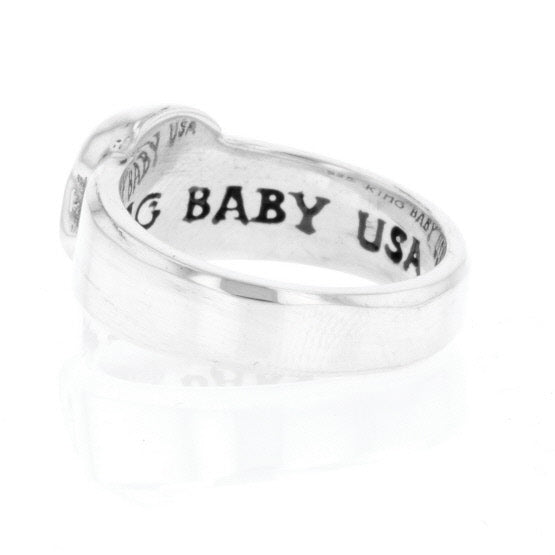 king baby silver skull ring