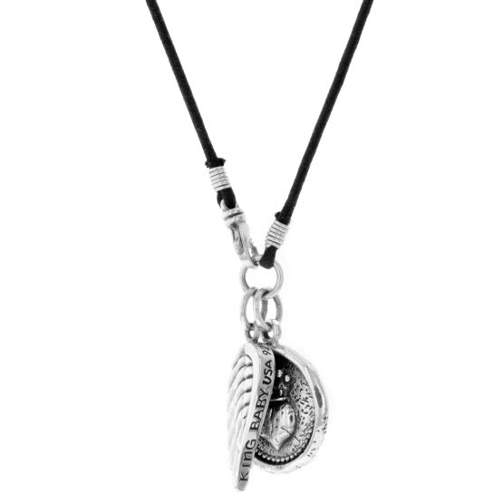 king baby men's crowned heart pendant