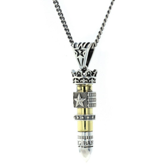 king baby 38 special bullet pendant with flag