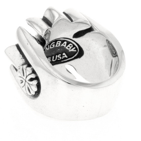 king baby men's gothic cross ring