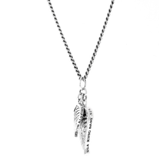 king baby double wing pendant