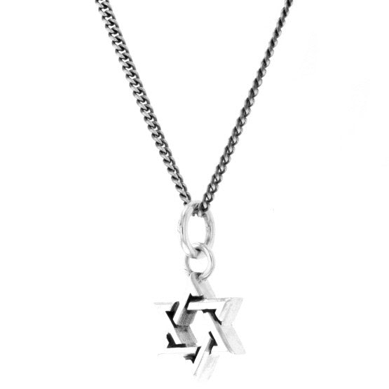 king baby silver star of david pendant