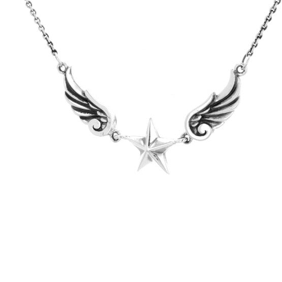 king baby wing star necklace