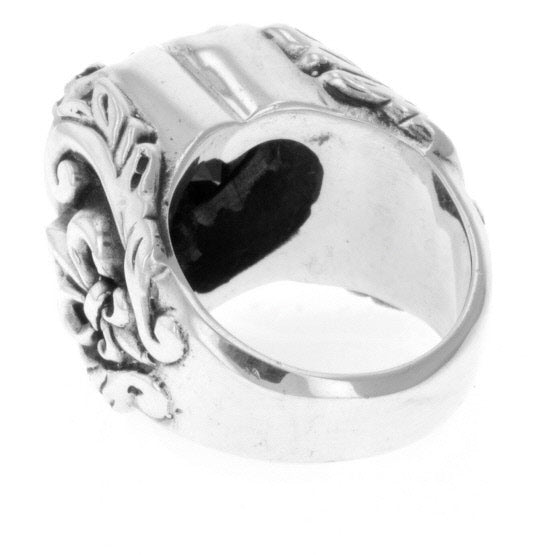 king baby black heart cz ring