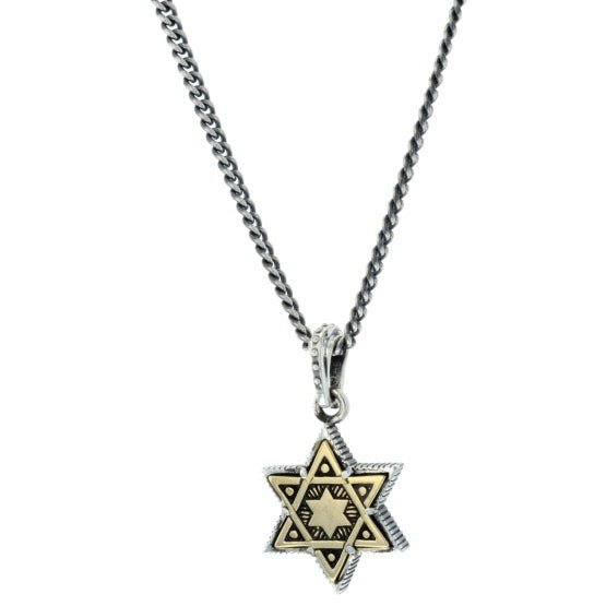 king baby large star of david pendant with gold alloy