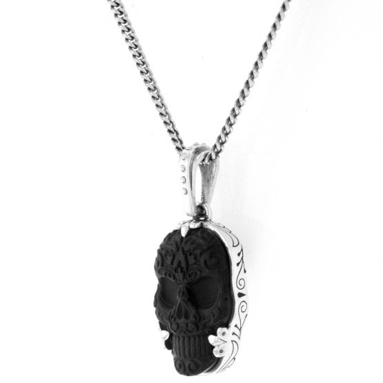 King Baby Jet Baroque Skull Pendant