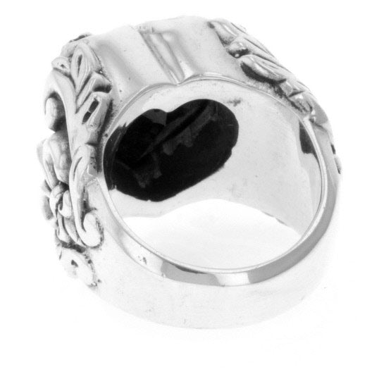 king baby black heart cz ring