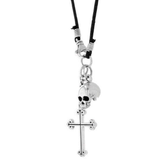 King Baby Hamlet Skull and Cross Pendant 