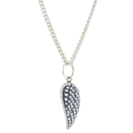 Pave CZ Wing Pendant