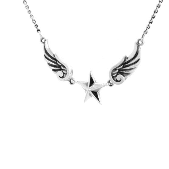 king baby wing star necklace
