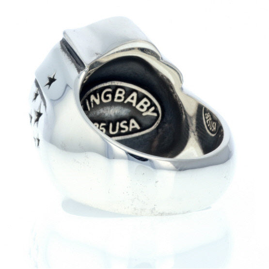 Eagle Star Signet Ring with Gold Star