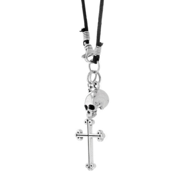 King Baby Hamlet Skull and Cross Pendant 